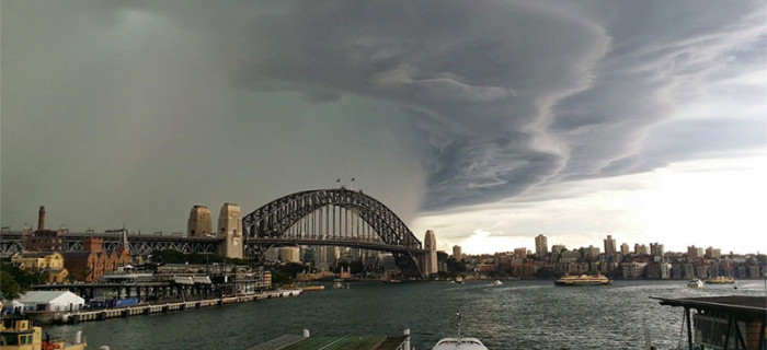 Storm rolling in to Sydney Harbour